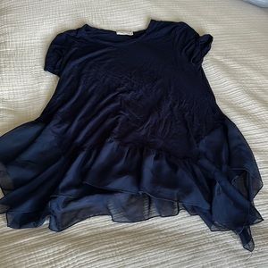 PEBBLE AND STONE MIXED MEDIA TOP